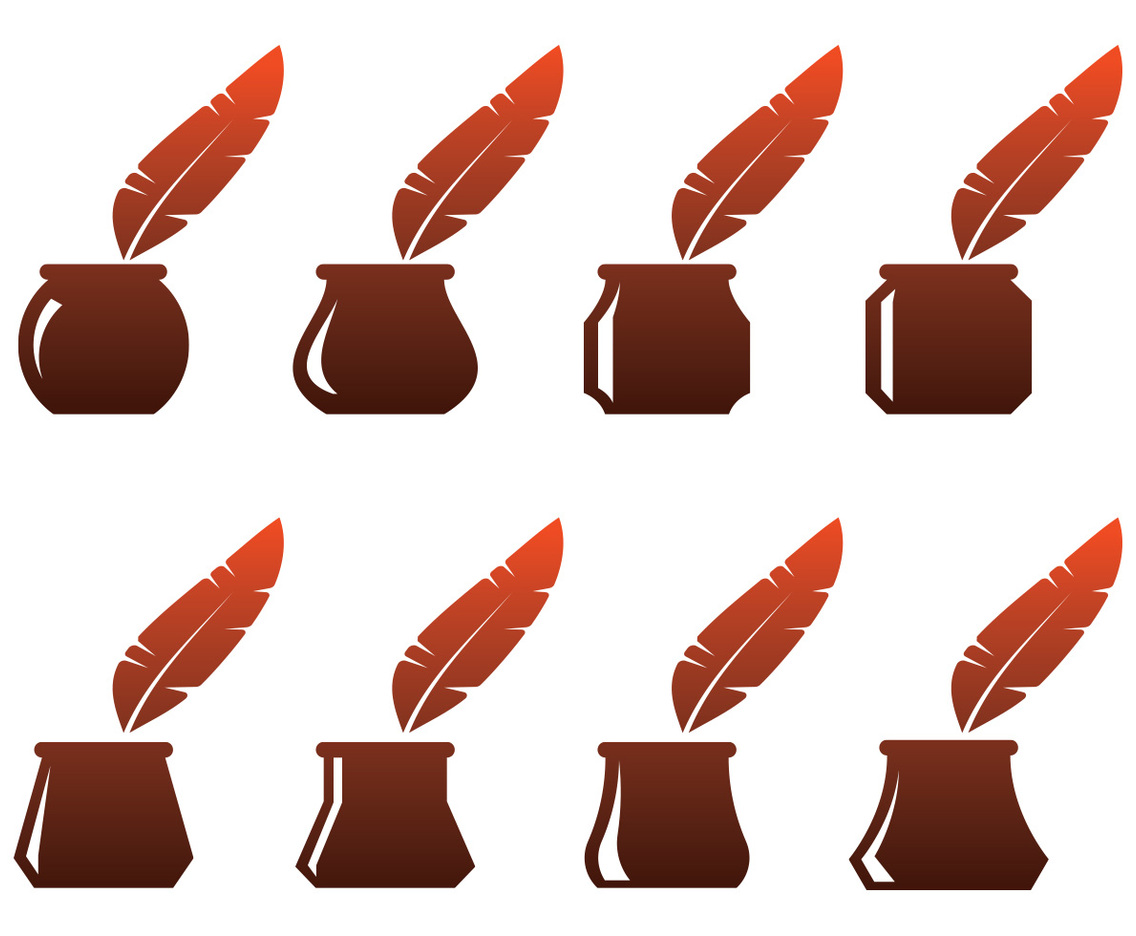 Free Ink Pot Vectors