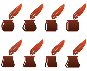 Free Ink Pot Vectors
