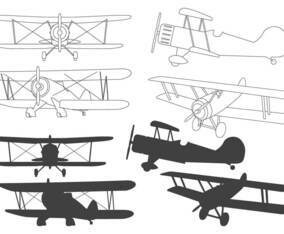 Biplane Silhouette