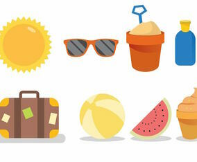 Beach Theme Icon Set