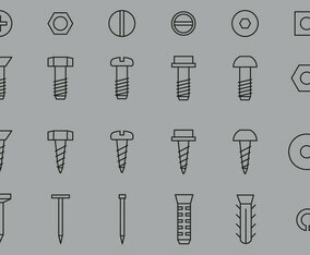 Nail And Screw Icons