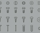 Nail And Screw Icons