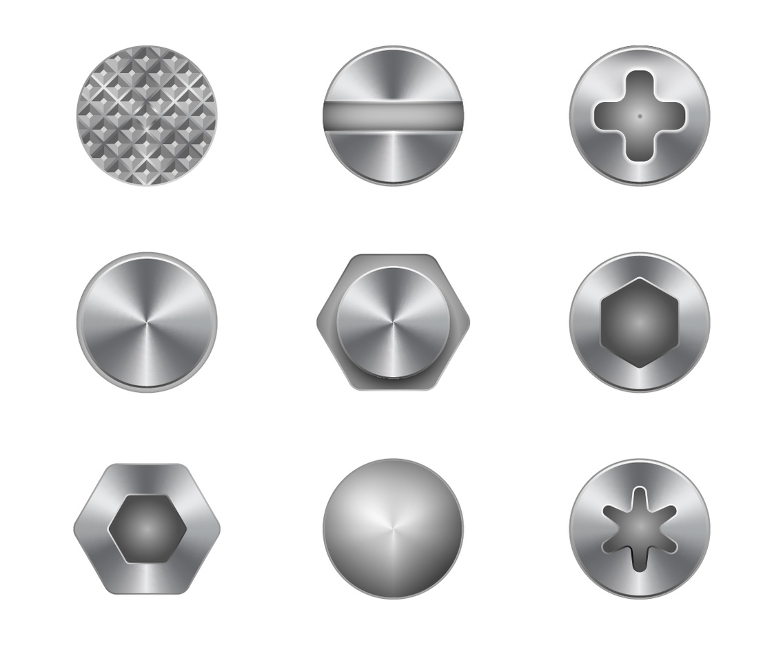 Free Screw and Nail Head Vectors