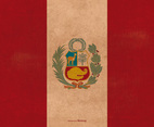 Vintage Grunge Flag of Peru