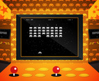 Arcade Invaders Game Illustration Vector
