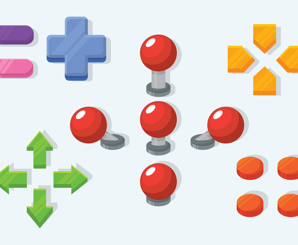 Free Colorful Arcade Buttons