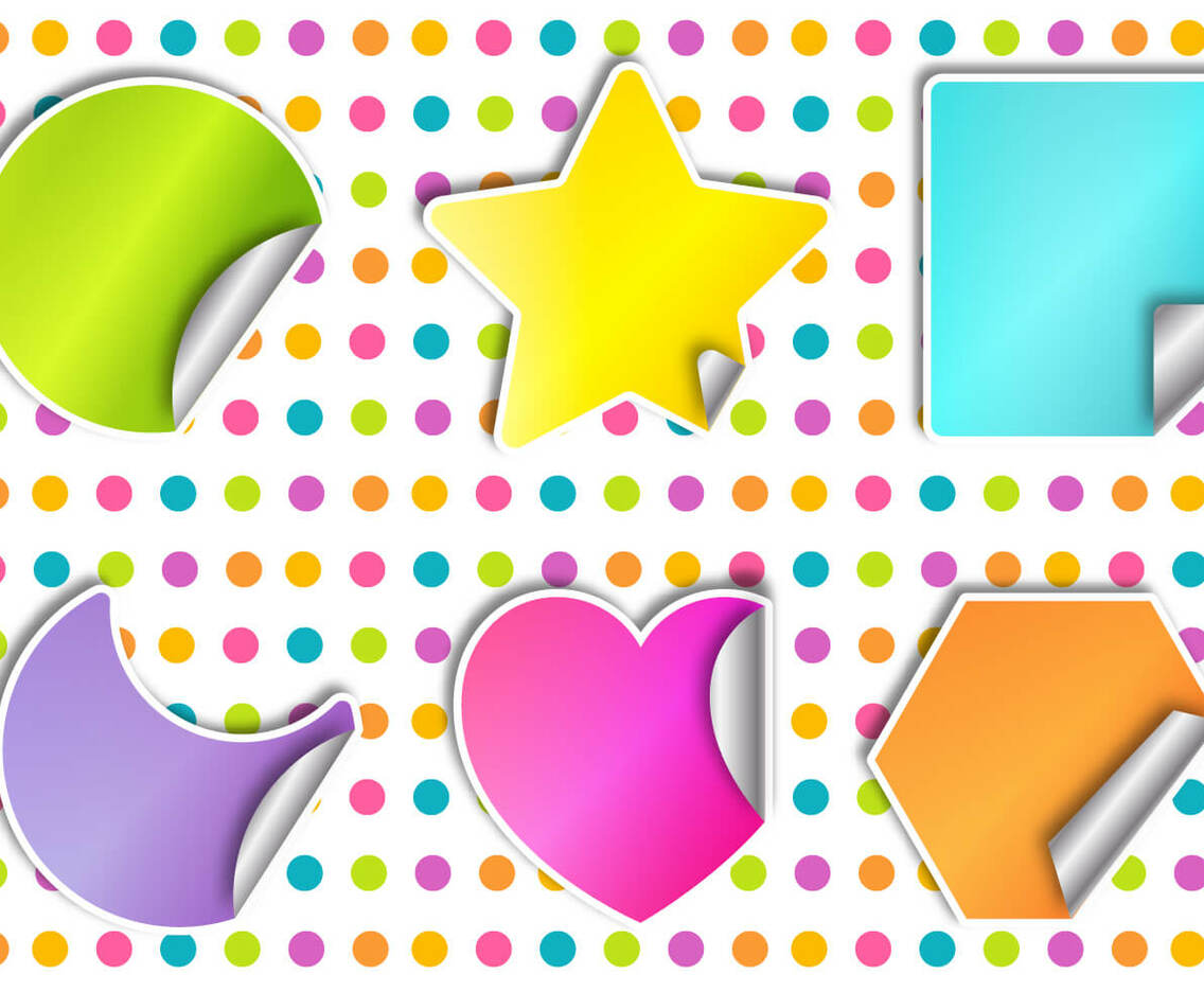 Dimensional Die Cut Sticker Set