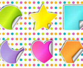 Dimensional Die Cut Sticker Set