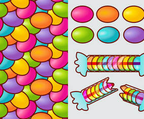 Smarties Candy Gradient Vector Elements