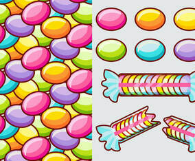 Smarties Candy Vector Elements