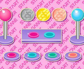 Arcade Button Girly Vector Set