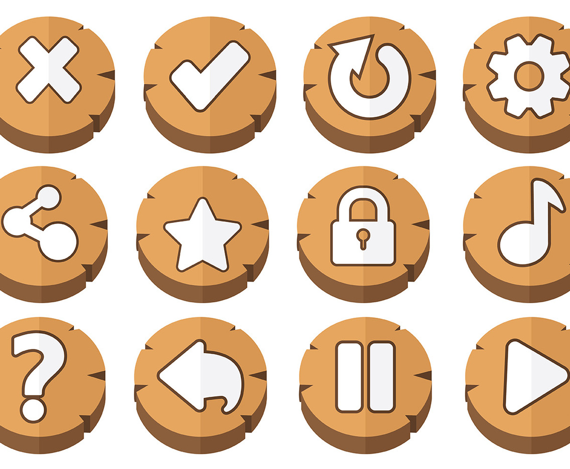 Free Arcade Button Icons Vector