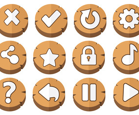 Free Arcade Button Icons Vector
