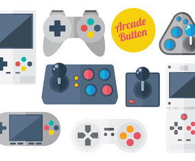 Free Arcade Button Icons Vector