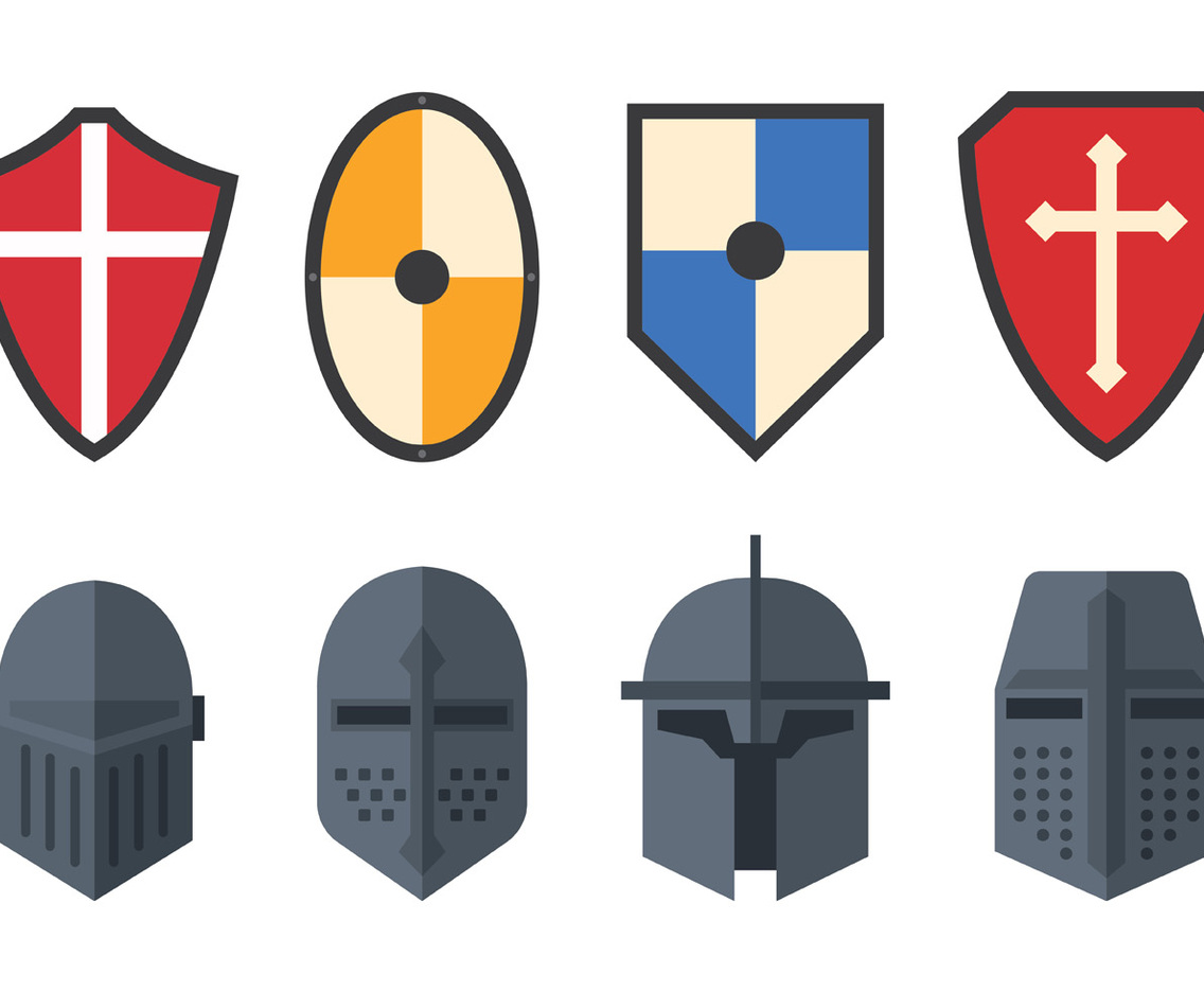 Set Of Templar Vector