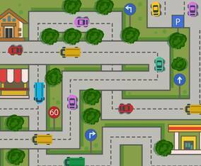 Roundabout Map from Above Vector