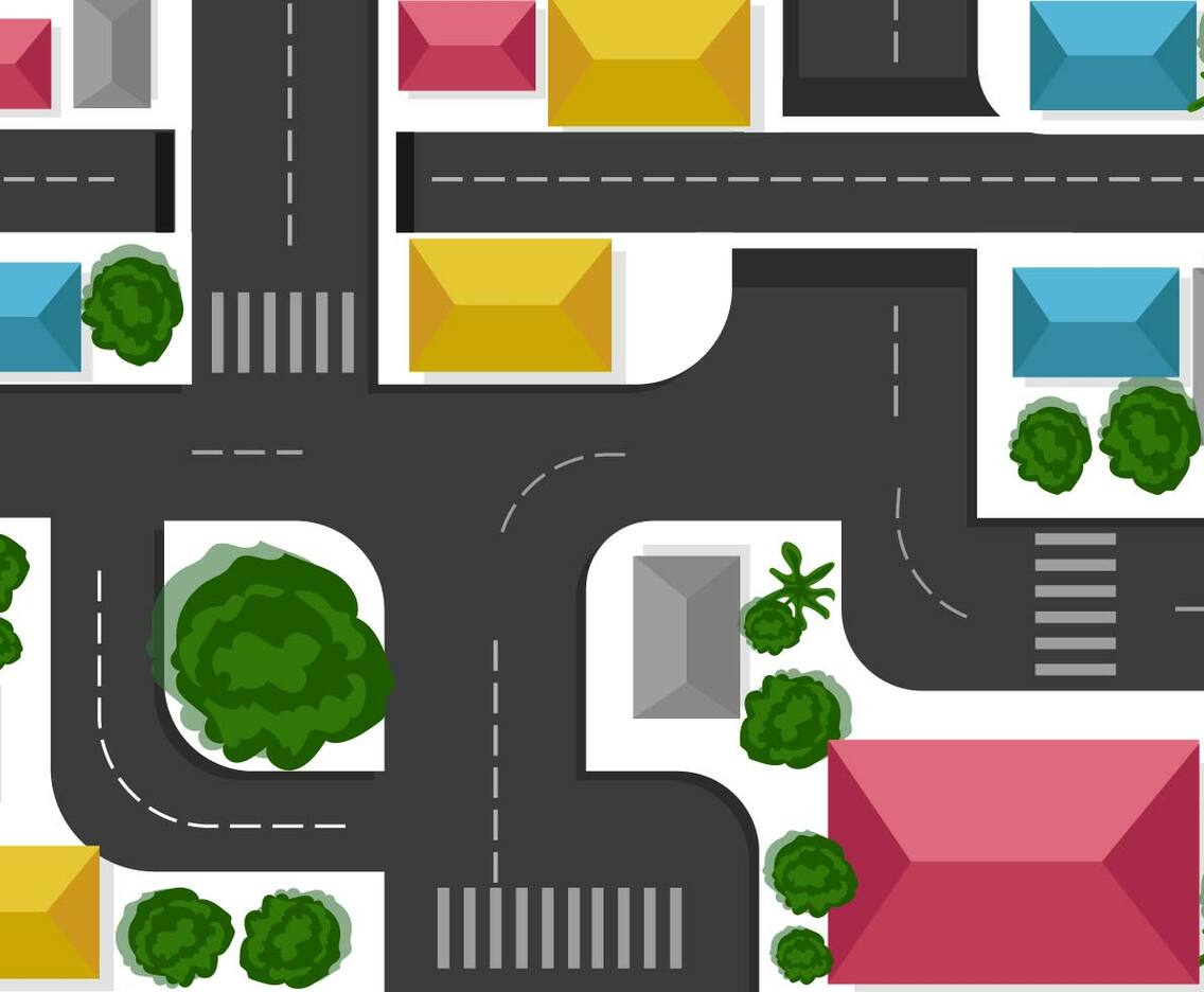 Roundabout Map Vector