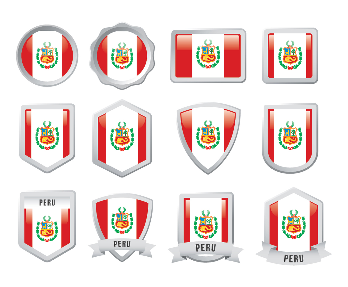 Free Peru Flag Badge