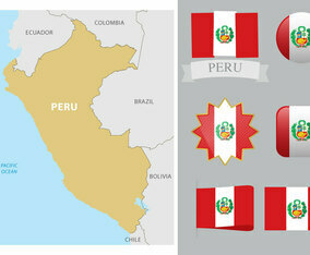 Peru Map And Flags