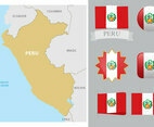 Peru Map And Flags