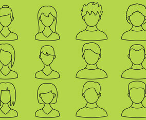 Hairstyle Line Icons