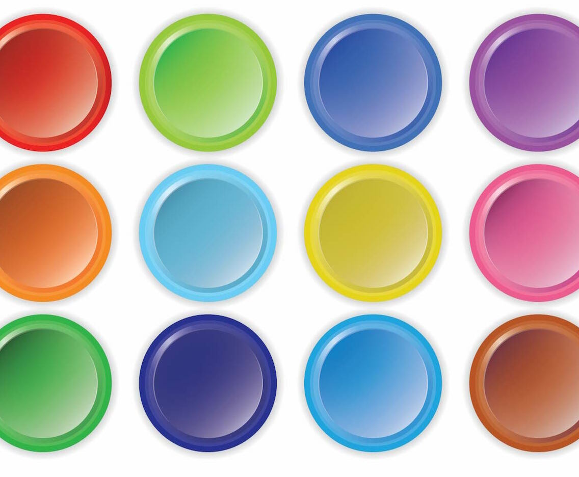 Bright Arcade Button Vector Set