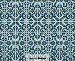 Vector Background of Portuguese Tiles Azulejos,