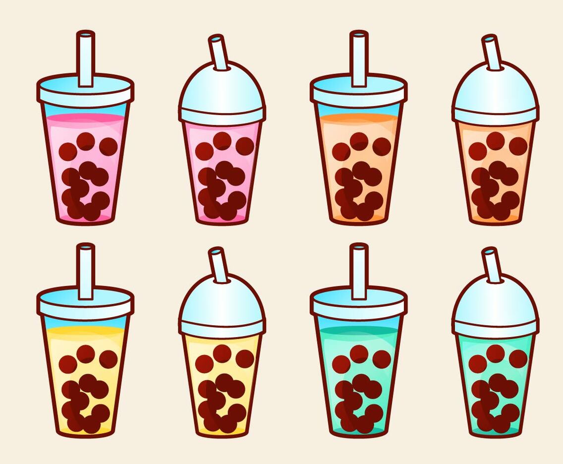 Bubble Tea Vector Set