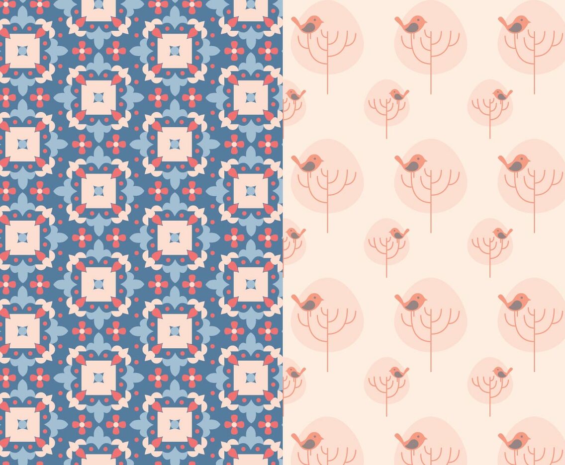 Geometric Birds Pattern