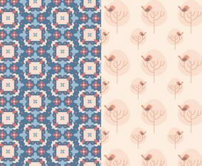 Geometric Birds Pattern