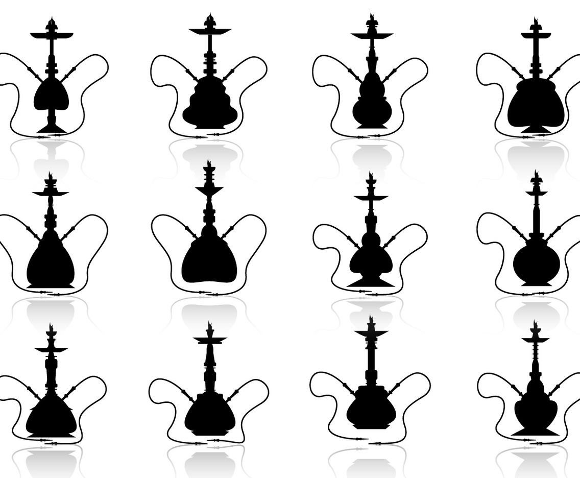 Hookah vector silhouette illustration