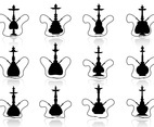 Hookah vector silhouette illustration
