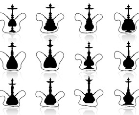 Hookah vector silhouette illustration