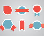 Etiquetas Red and Blue Vectors