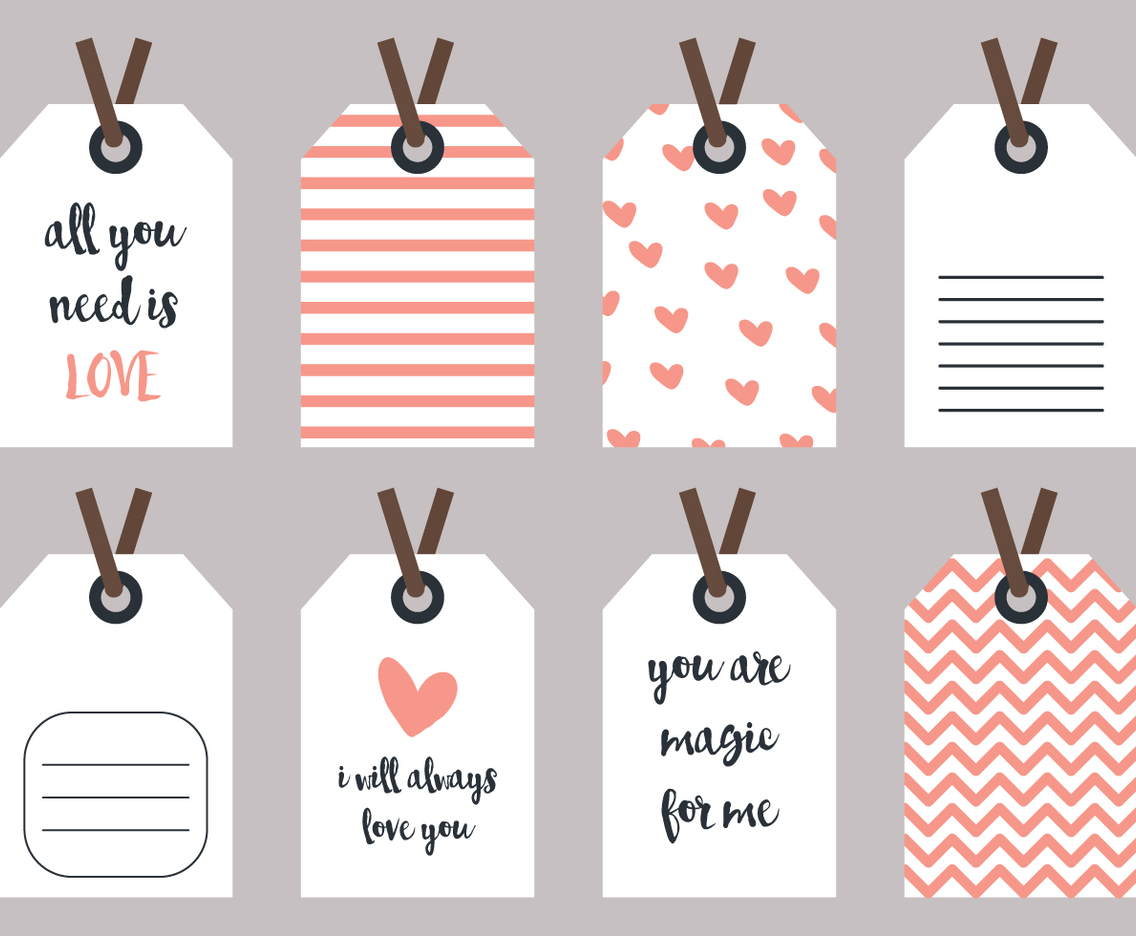 Love and Heart Label Vectors