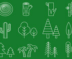 Tree Line Icons