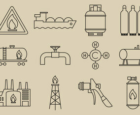 Gas Energy Icons