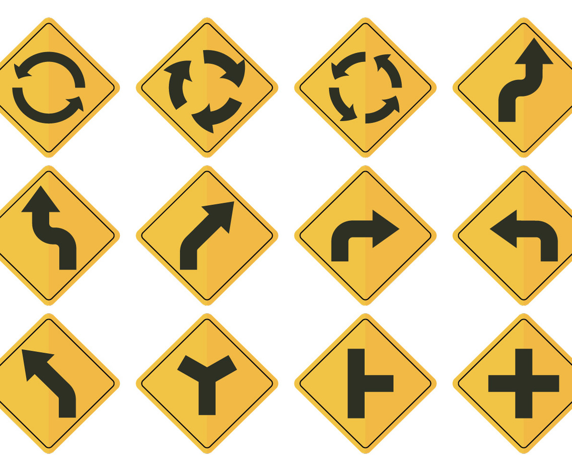 Road Sign Arrow Vectors
