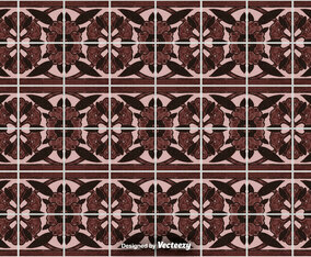 Tile Floor Background - Ornamental Vector Pattern
