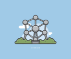 Atomium Monument Illustration