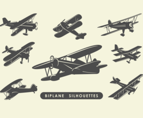 Biplane Silhouettes