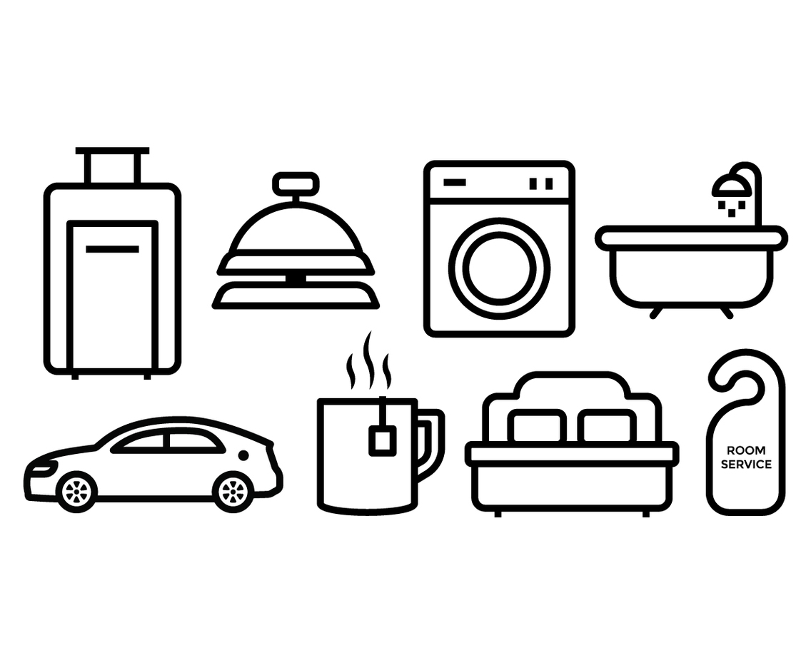 Free Hotel Icon Set