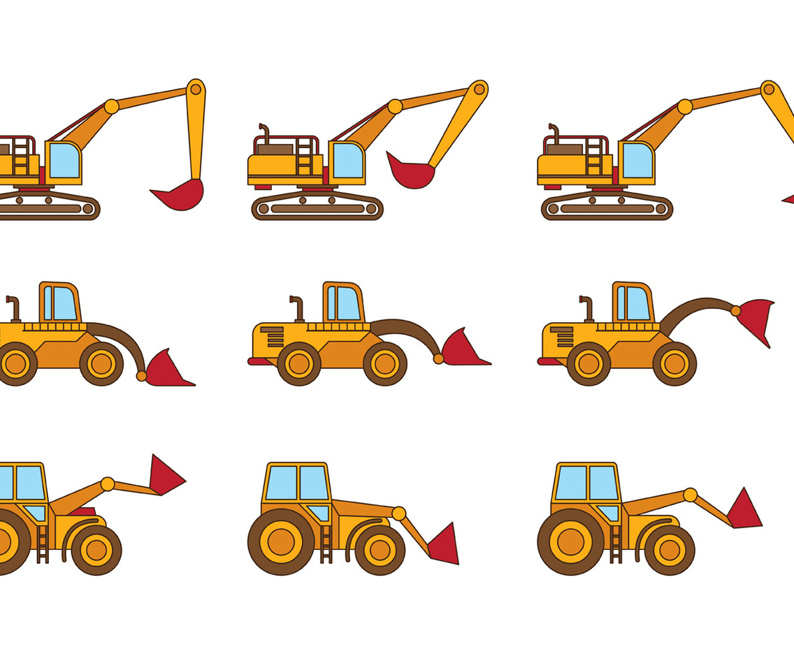 Set Of Skid Steer Vector