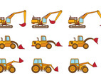 Set Of Skid Steer Vector
