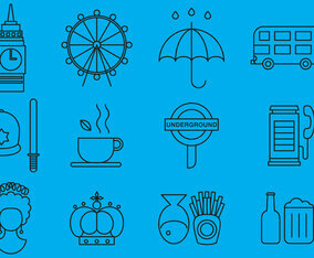 United Kingdom Line Icons