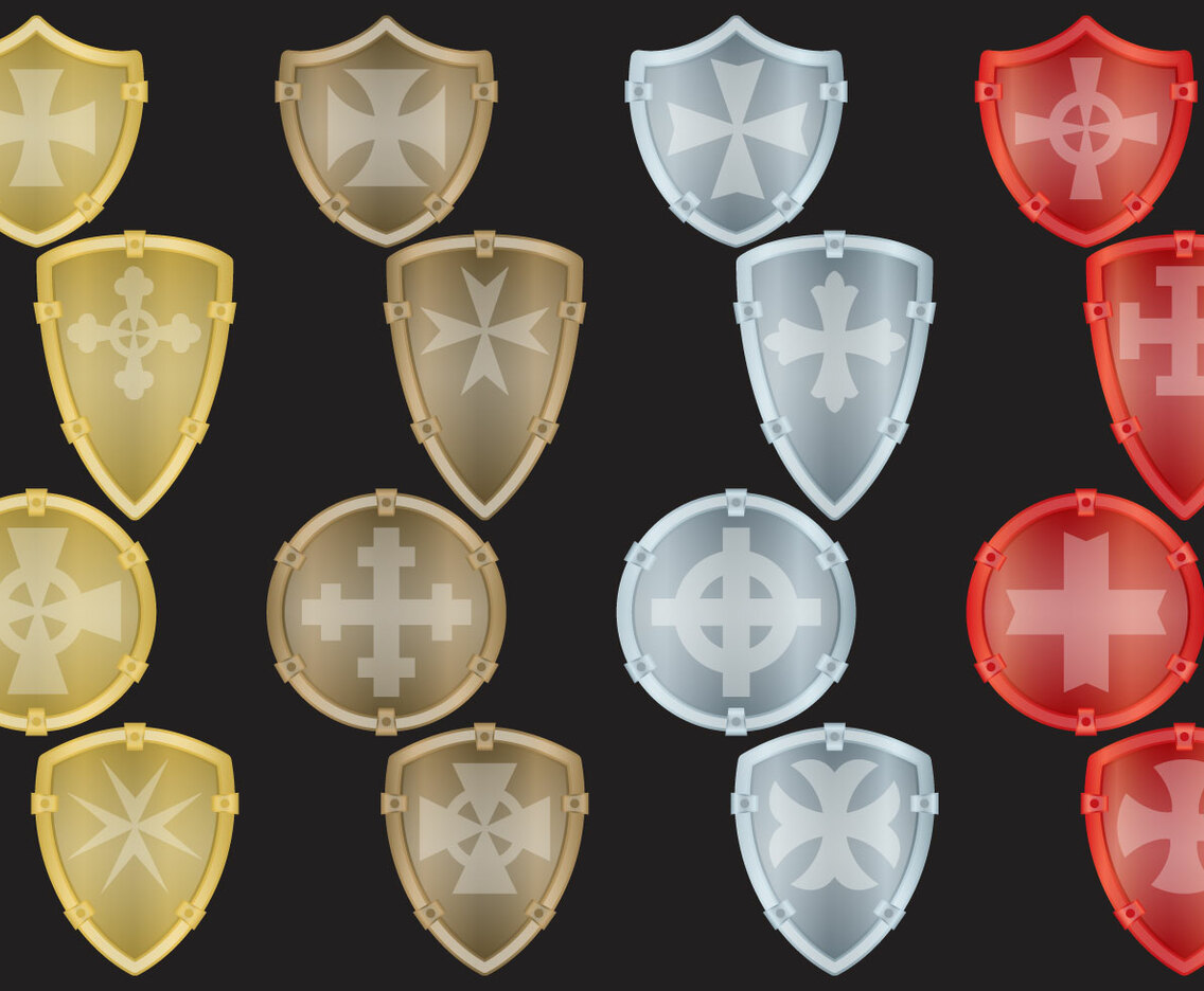 Templar Shield Vectors