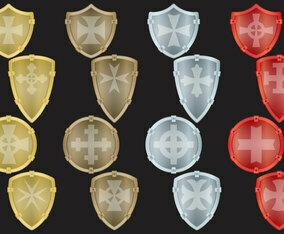 Templar Shield Vectors