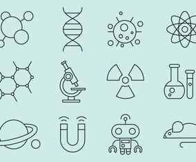 Science Gradient Icons | FreeVectors