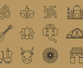India Line Icons