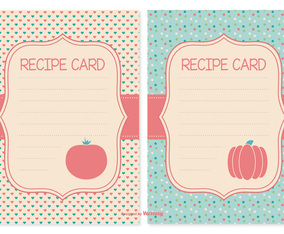 Cute Recipe Cards Set